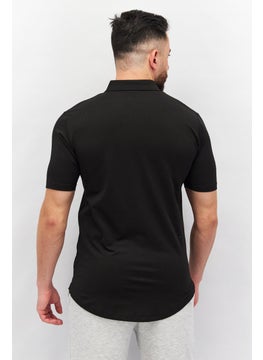 Le tigre Men Regular Fit Brand Logo Short Sleeves Polo Shirt, Black  - Image 4