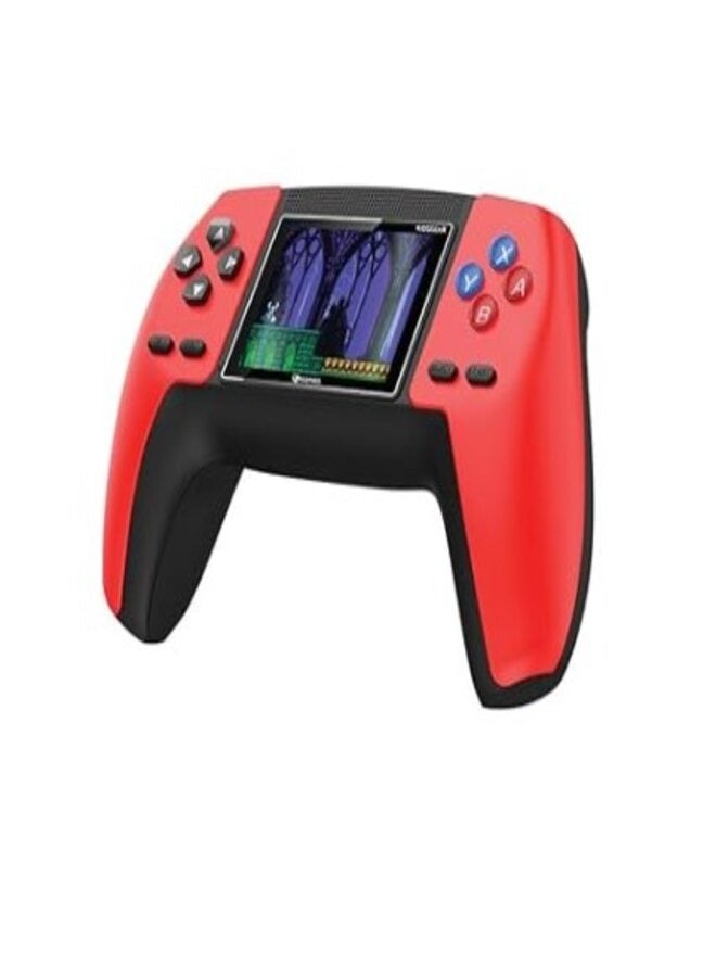 Controller Shaped Handheld Console Built-in 520 Retro Game (Inferno RED)