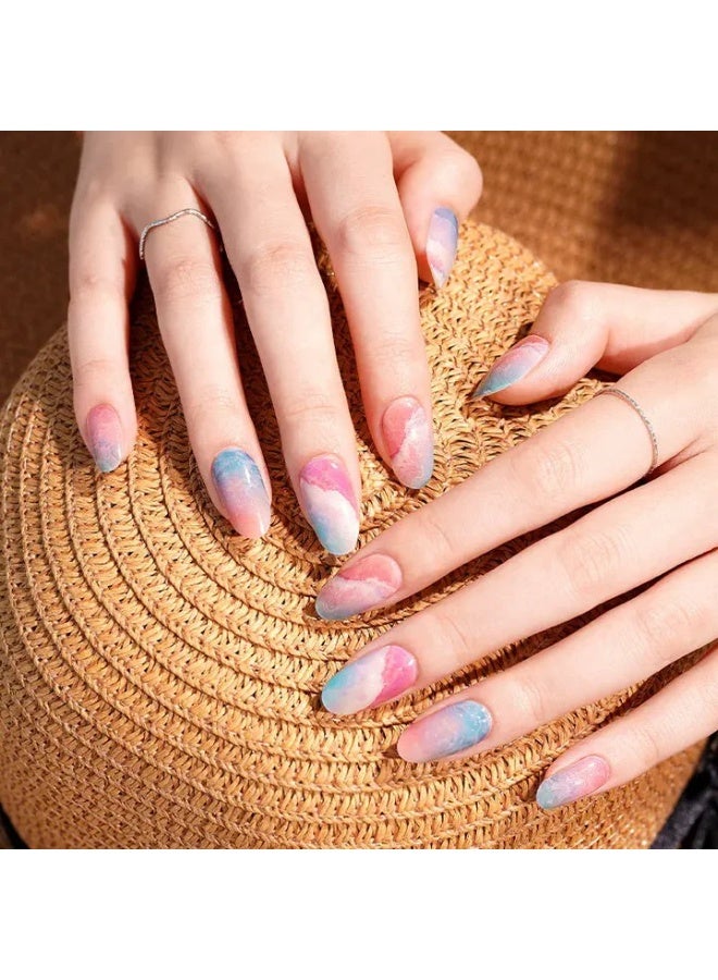 Semi-Cured Gel Nail Wraps – Salon Quality Manicure – 20 Strips + File + Wooden Stick – Easy Apply & Remove - Image 4