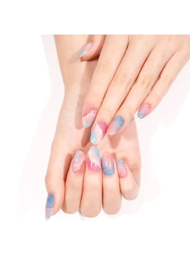 Semi-Cured Gel Nail Wraps – Salon Quality Manicure – 20 Strips + File + Wooden Stick – Easy Apply & Remove - Image 3