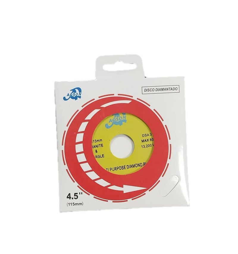 AQ AQSON شفرة الماس متعددة الاستخدامات AQ AQSON للجرانيت والرخام - 4-1/2" (115mm) مع أسنان 22.2mm وقطر ثقب 20mm - Image 2