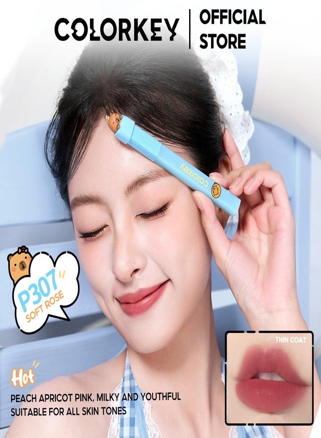 COLORKEY Capybara Soft Matte Lip Tint, Lightweight, Non-sticky, Long-lasting, Hydrating, High Pigmentation, Waterproof, Natural Nude Finish (R300) - Image 5