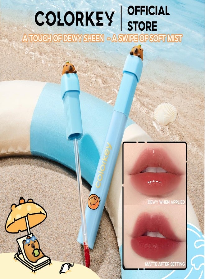 COLORKEY Capybara Soft Matte Lip Tint, Lightweight, Non-sticky, Long-lasting, Hydrating, High Pigmentation, Waterproof, Natural Nude Finish (R300) - Image 3