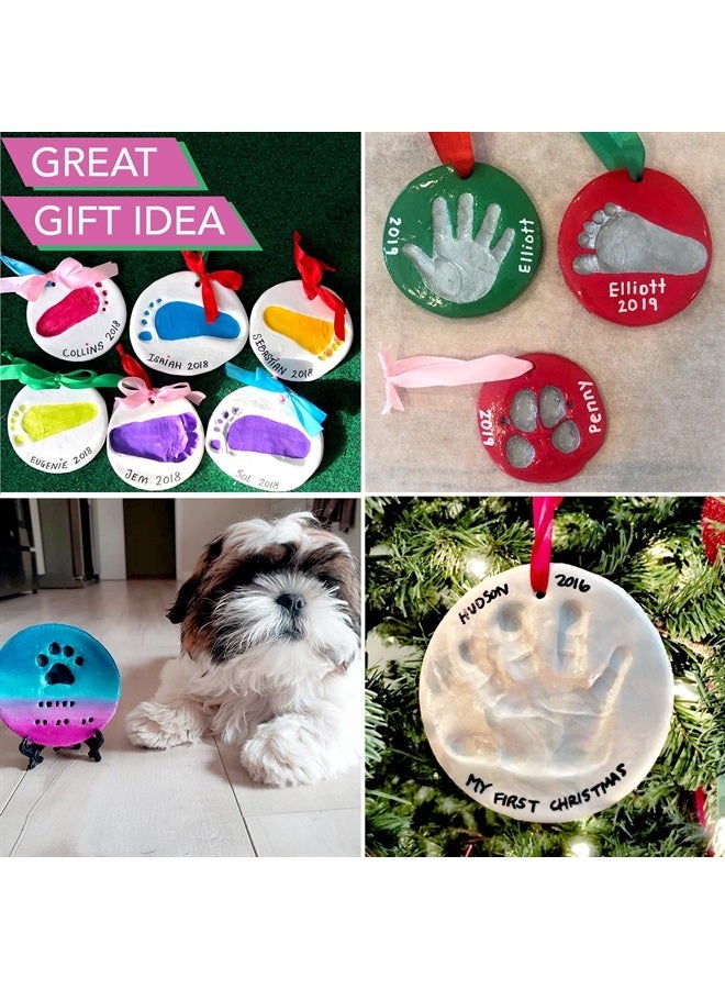 Casting Keepsakes Luna Bean Baby Handprint & Baby Footprint Kit - Fun & Easy DIY Ornament Baby Keepsake Kit for Baby Boys & Girls, Newborn Gift, New Mom Gifts, First Mothers Day Gifts, Baby Shower Registry, Holiday