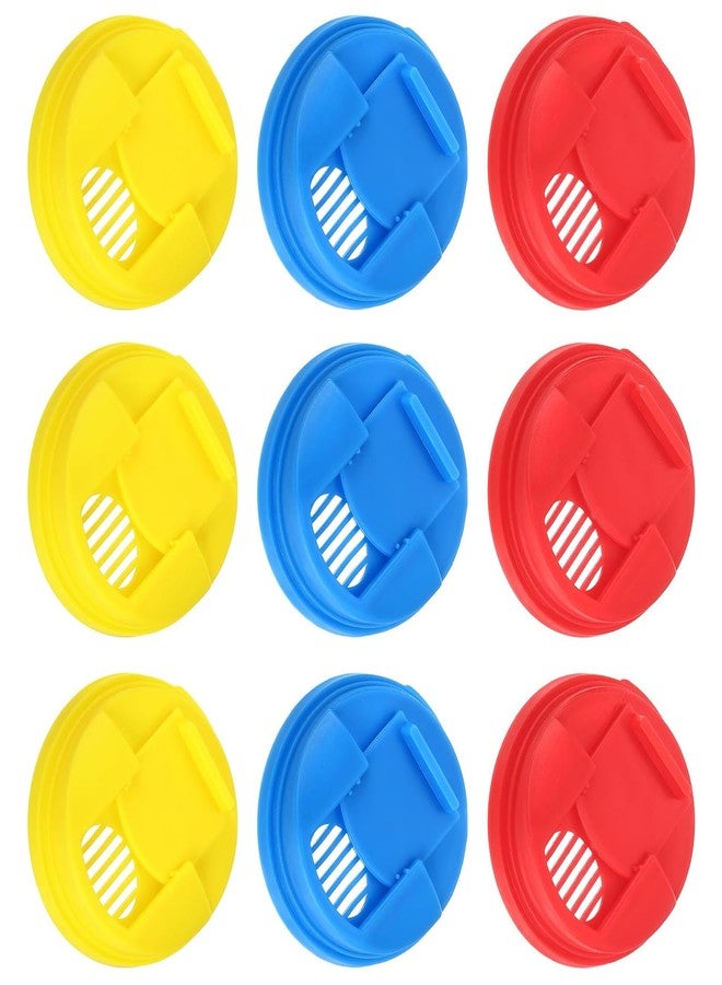 ROBOHOOK 9 Pack Soda Can Lids,Cans Covers for Soda,Reusable,Reusable,for Standard Drink,Beer,Juice,Beverages,Keep The Drinks Fresh and Provide You with A Great Taste(Red*3,Yellow*3,Blue*3) - Image 1