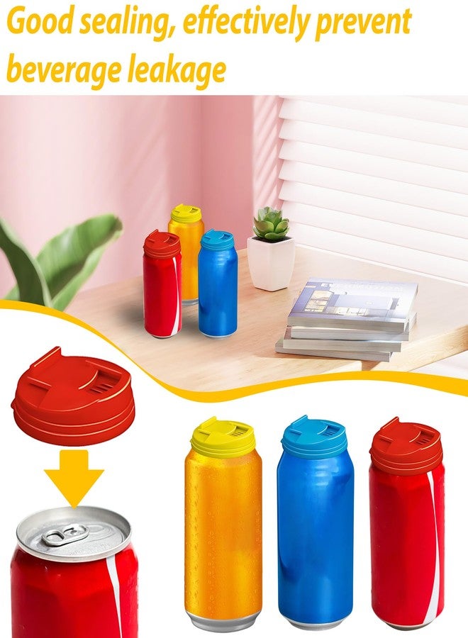 ROBOHOOK 9 Pack Soda Can Lids,Cans Covers for Soda,Reusable,Reusable,for Standard Drink,Beer,Juice,Beverages,Keep The Drinks Fresh and Provide You with A Great Taste(Red*3,Yellow*3,Blue*3) - Image 4
