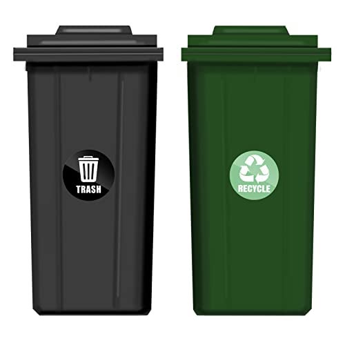 Ruimou 6Pcs Recycle and Trash Logo Stickers 5inch Waterproof for Metal Or Plastic Bins, Home, Office, Kitchen, Indoor and Outdoor - Image 5