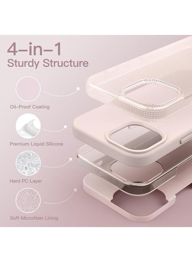 Jetech Silicone Case For Iphone 15 Pro Max 6.7 Inch Silky Soft Touch Full Body Protective Phone Case Shockproof Cover Light Pink - Image 3