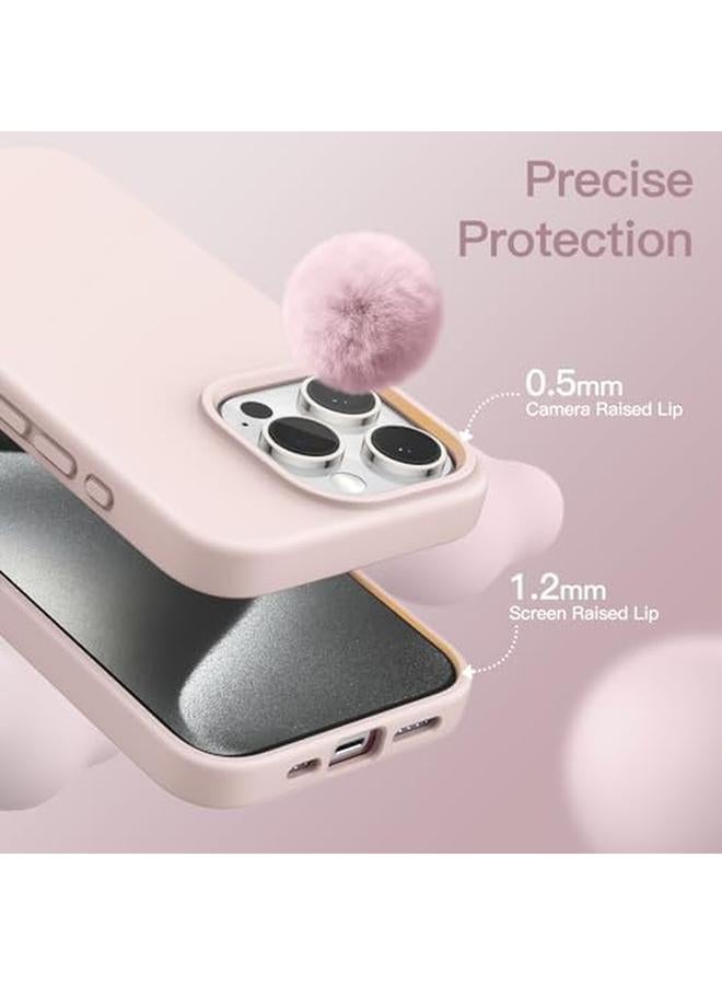 Jetech Silicone Case For Iphone 15 Pro Max 6.7 Inch Silky Soft Touch Full Body Protective Phone Case Shockproof Cover Light Pink - Image 5
