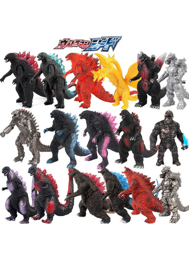 Godzilla War King Kong Monster Soft Glue 2023 Godzilla Film Series Soft Glue Quality Price Advantage-Color:B127 Nine-headed Azelaic Dragon - Image 2