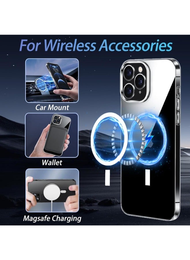 iPhone XR Magnetic Case, Compatible with MagSafe Wireless Charging, Anti-Scratch Bumper Cover (Clear), TPU - PC  - Image 2
