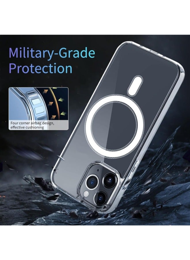 iPhone XR Magnetic Case, Compatible with MagSafe Wireless Charging, Anti-Scratch Bumper Cover (Clear), TPU - PC  - Image 5