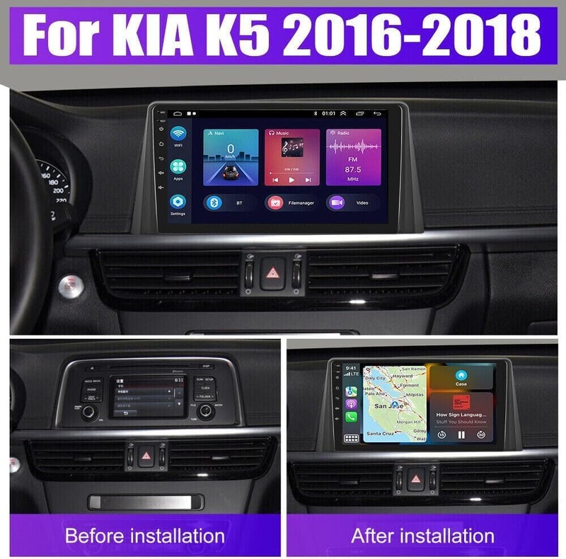 Hiolpen QA1768X 10 Inch Android 13 Car Stereo for 2016-2018 Kia Optima with Bluetooth, Wi-Fi, USB, Wireless CarPlay, and Android Auto - Image 4