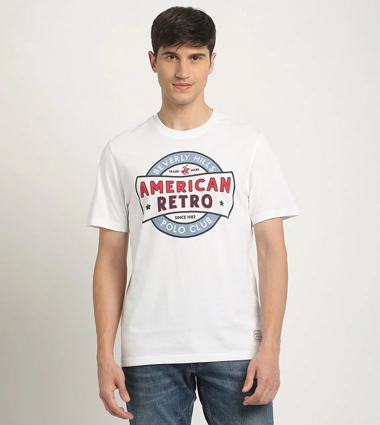 BEVERLY HILLS POLO CLUB Printed Cotton Round Neck Men's T-Shirt