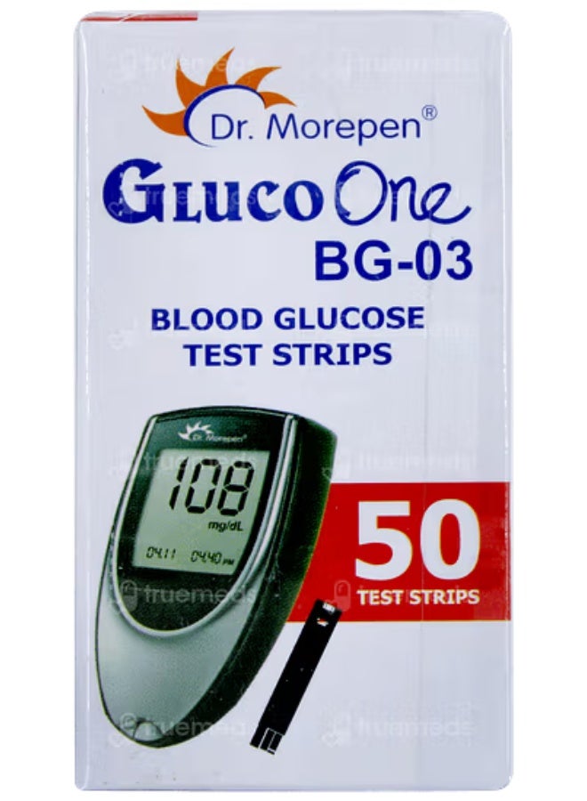 Dr. Morepen BG-03 Gluco One Glucometer 50 Strips
