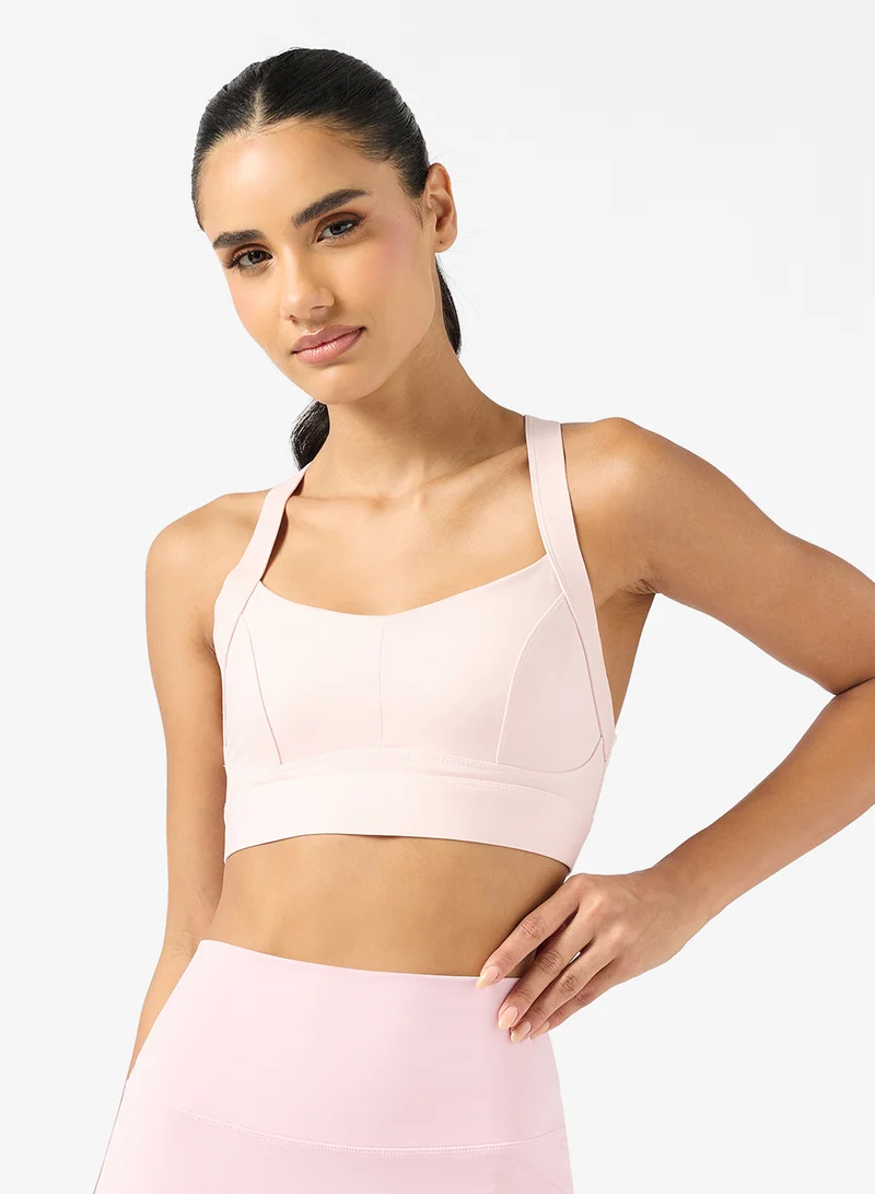 Strappy Sports Bra with Back Clasp