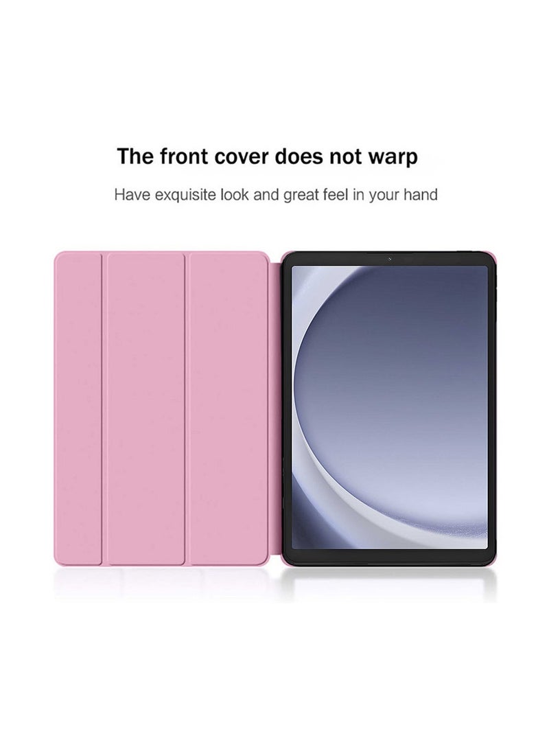 Techie حافظة سمارت فوليوا فليب ثلاثية الطي مع حامل قلم ووظيفة الاستيقاظ/النوم التلقائي لجهاز سامسونج جالاكسي تاب A9 بلس 11 بوصة 2023 - وردي - Image 5