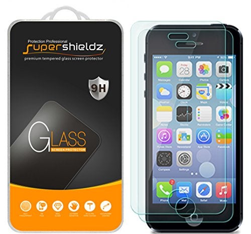Supershieldz 2 Pack Designed for iPhone 4S and iPhone 4 Tempered Glass Screen Protector Anti Scratch Bubble Free - Image 1