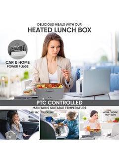 Electric Lunch Box Food Heater,Upgraded Heated Lunch Box,Leak Proof Faster,12V/24V/220V,75W Portable Food Warmer,for Car,Truck,Home,Work Adults,304 Removable Stainless Steel Container - pzsku/Z6D0732416BAB4F9F351DZ/45/_/1731312928/ce0bdcce-b9ba-4877-a546-0a7919e898da