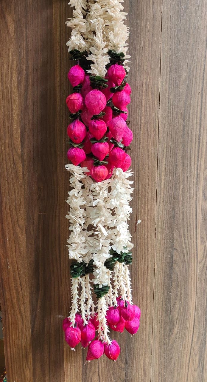SP SELLPLUS Sellplus Handmade Item Foam with Lotus Rajnigandha Paper Gajra for Torans Garland Bandhwar Decoration Item for Home Dcor Diwali Festival Navratri 