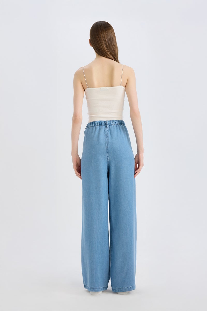 DeFacto Woman Wide Leg High Waist Long Soft Washed Jeans - Image 3