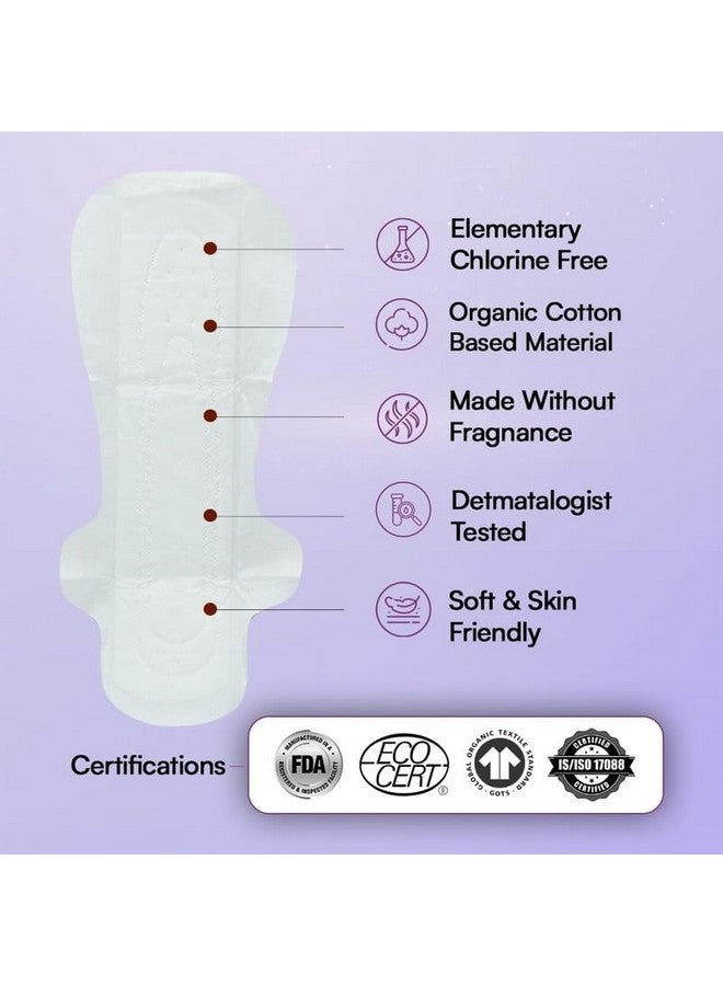 FLAWSOME 100% Organic Sanitary Pads | High Absorption | Cotton Sanitary Pads | Soft And Rash Free | Toxin-Free | Size - Xxl | Pack Of 20 - Image 4