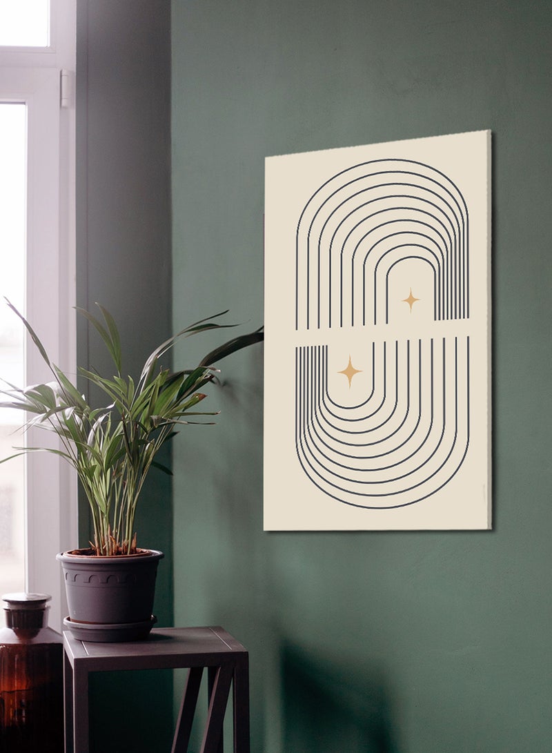 LOWHA Canvas Wall Art Stretched Over Wooden Frame with Rainbow Abstract Boho Painting - Image 3