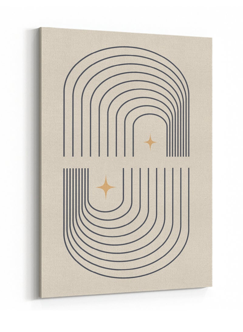 LOWHA Canvas Wall Art Stretched Over Wooden Frame with Rainbow Abstract Boho Painting - Image 4