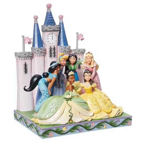 Enesco تمثال مجموعة الأميرات من إنيسكو تقاليد ديزني بواسطة جيم شور أمام القلعة، 10.25 بوصة، متعدد الألوان - Image 4