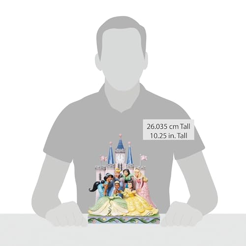 Enesco تمثال مجموعة الأميرات من إنيسكو تقاليد ديزني بواسطة جيم شور أمام القلعة، 10.25 بوصة، متعدد الألوان - Image 5