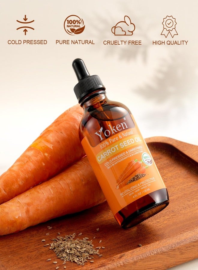 Yoken Cold Pressed Carrot Seed Oil 4 fl oz - 100% Pure and Natural Carrier Oil for Skin & Hair, Lightweight Facial & Scalp Oil, Gua Sha, DIY Blends, Massage - Image 5