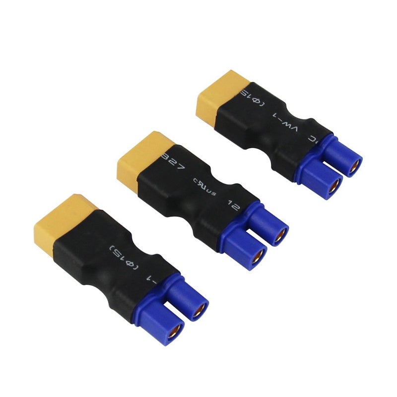 OliYin 3pcs Male XT60 to Female EC3 Losi Connector Adapter for Crawler TurnigyPack of 3 - Image 2