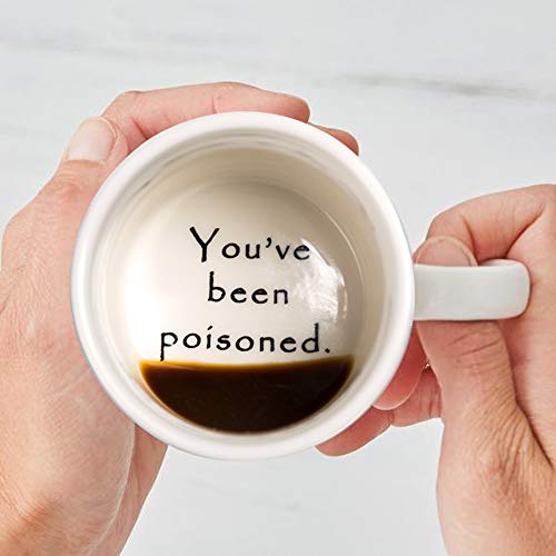 FLY SPRAY Funny Ceramic Coffee Mug YOU'VE BEEN POISONED Tea Cup Novelty Creativity Coffee Mugs Unique Joke Great Gag Gift Idea For Men Women - 12 OZ Drink Cups White - Image 4