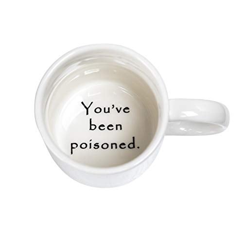 FLY SPRAY Funny Ceramic Coffee Mug YOU'VE BEEN POISONED Tea Cup Novelty Creativity Coffee Mugs Unique Joke Great Gag Gift Idea For Men Women - 12 OZ Drink Cups White - Image 2