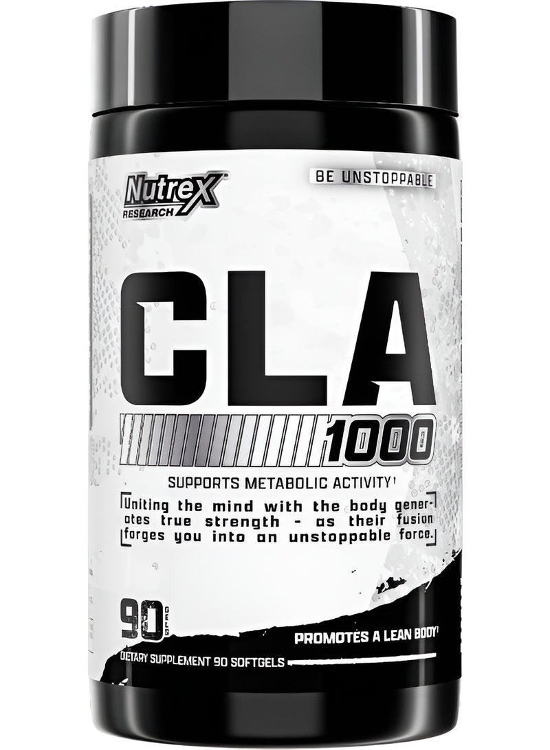 Nutrex Research CLA 90 Soft Gels - 1000mg Conjugated Linoleic Acid Active Blend From Safflower Oil - Image 1