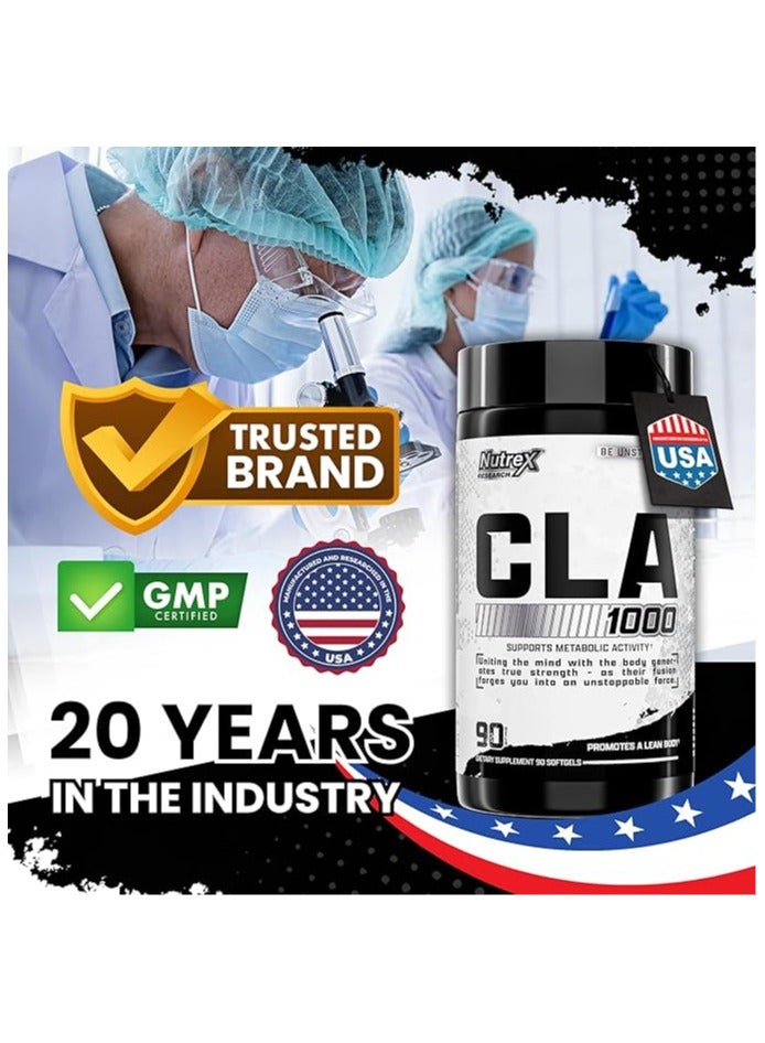 Nutrex Research CLA 90 Soft Gels - 1000mg Conjugated Linoleic Acid Active Blend From Safflower Oil - Image 4