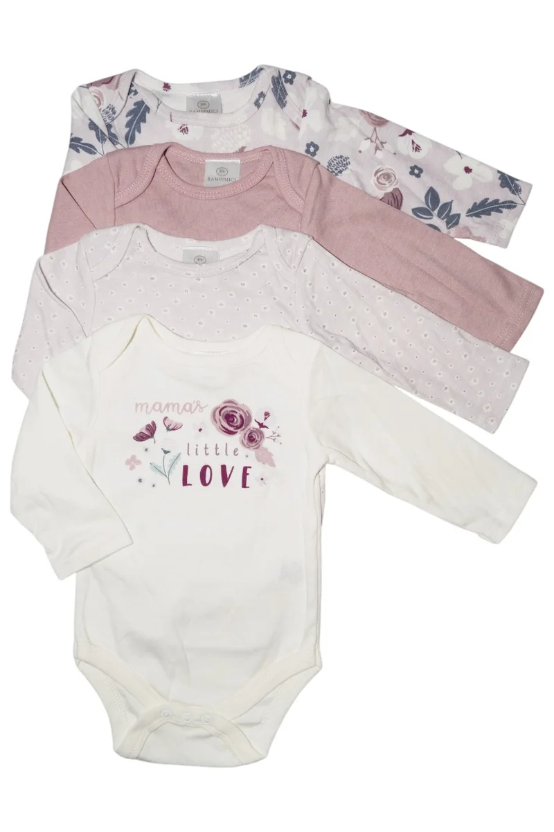 بمبىمىشى Bambimici Mama's Little Love Flower Print Long Sleeve 4-Piece