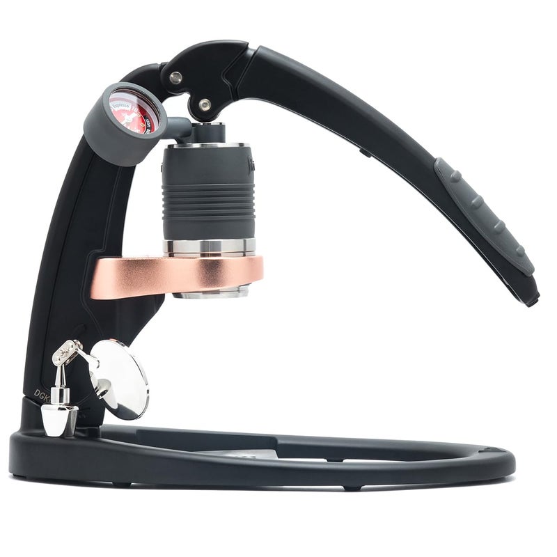 Flair UPDATED PRO 3 (Black) - All manual lever espresso maker with a stainless steel brew head, pressure gauge, and a shot mirror - Image 1