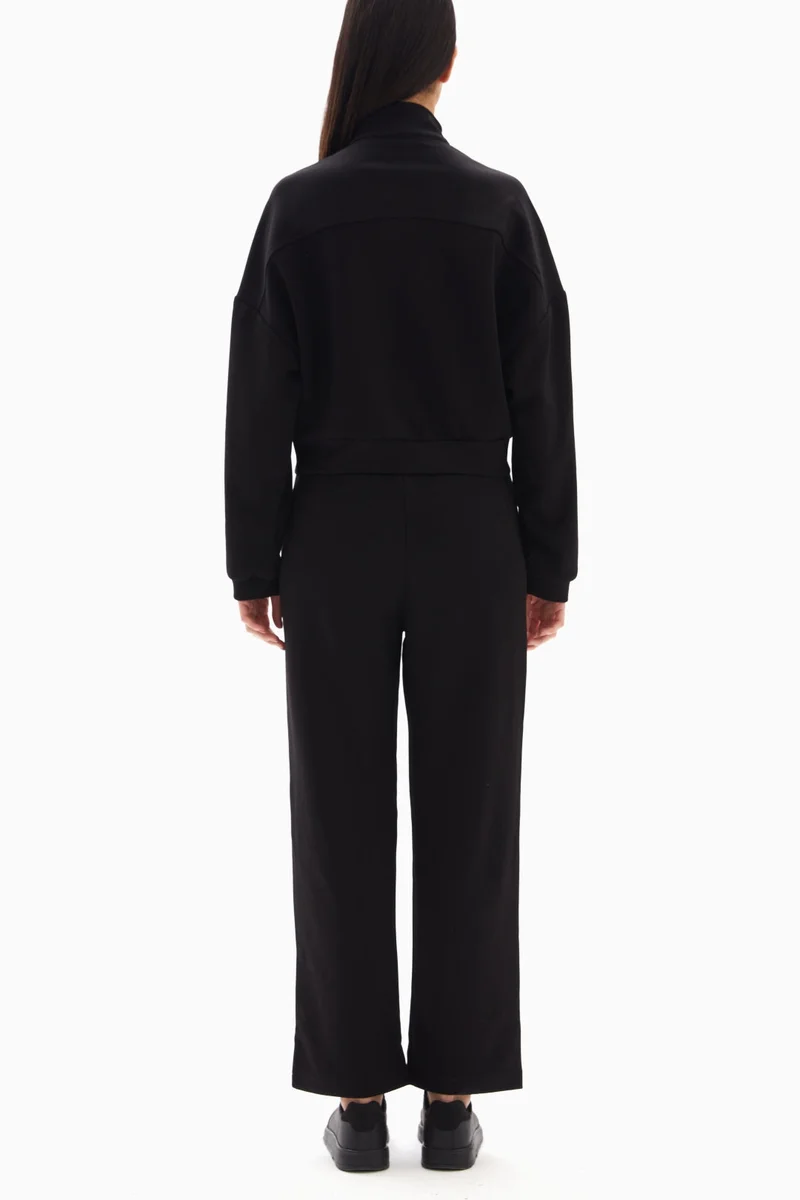 Wecre8 Black Zipper Set of Jacket and Trousers By WECRE8