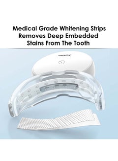AGARO Dazzle Instant Teeth Whitening Kit With 14 Pcs Strips, Manual Dental Whitening Kit For Adults, Oral Care, 24 Blue Led Light, Rechargeable, Removes Teeth Stains, Non Sensitive, Gentle & Safe  - Image 4
