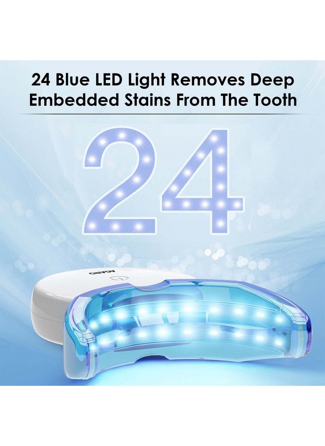 AGARO - Dazzle Instant Teeth Whitening Kit With 14 Pcs Strips, Manual Dental Whitening Kit For Adults, Oral Care, 24 Blue Led Light, Rechargeable, Removes Teeth Stains, Non Sensitive, Gentle & Safe - Image 1