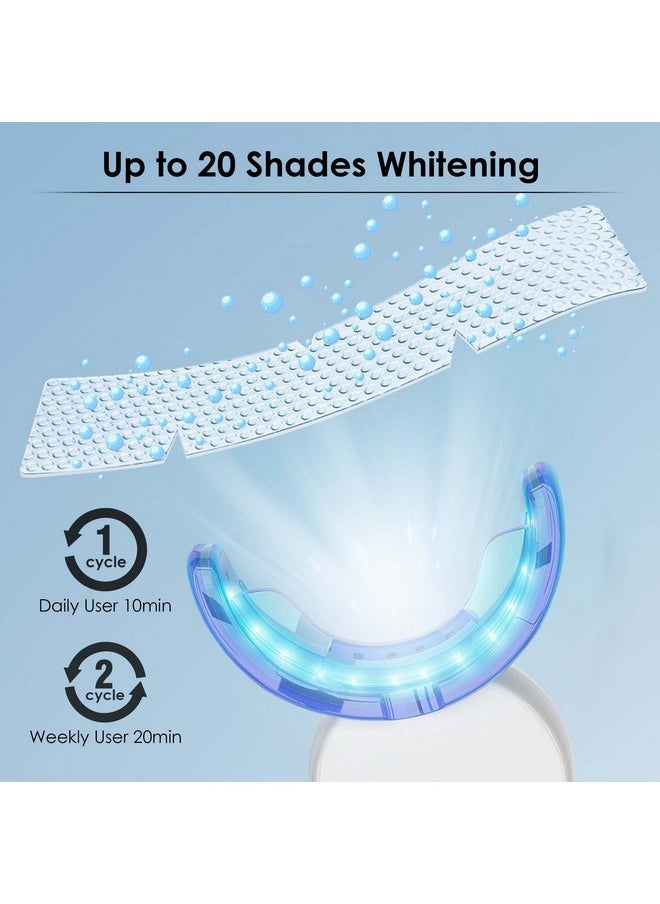 AGARO - Dazzle Instant Teeth Whitening Kit With 14 Pcs Strips, Manual Dental Whitening Kit For Adults, Oral Care, 24 Blue Led Light, Rechargeable, Removes Teeth Stains, Non Sensitive, Gentle & Safe - Image 1