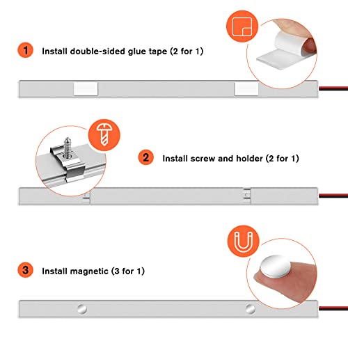WELLUCK 12V Interior LED Light Bar, 1600LM COB Interior Light Strip w/Switch for Car, Trailer, Truck Bed, Van, RV, Cargo, Boat, Cabinet, Slim Enclosed Trailer Lights Fixture, 12 Volt Led Lighting - Image 4