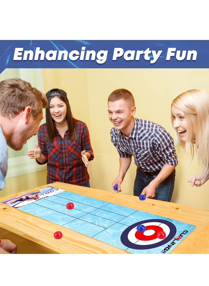 SYOSI Tabletop Game Kids Board Games Tabletop Curling Strategy Game for Family Game Night Fun Family Games for Kids and Adults Party Games  Indoor Interactive Game for Kids Ages 5+ 2-6 Players  - Image 4