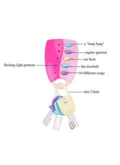 Vbestlife Funky Toy Keys For Toddlers And Babies Baby Toy Smart Key Remote Car Control Musical Pretend Play For Kids Education Toys(Pink)  - Image 5