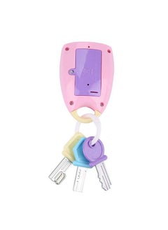Vbestlife Funky Toy Keys For Toddlers And Babies Baby Toy Smart Key Remote Car Control Musical Pretend Play For Kids Education Toys(Pink)  - Image 3