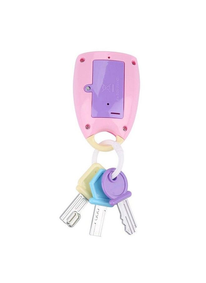 Vbestlife Funky Toy Keys For Toddlers And Babies Baby Toy Smart Key Remote Car Control Musical Pretend Play For Kids Education Toys(Pink)  - Image 3