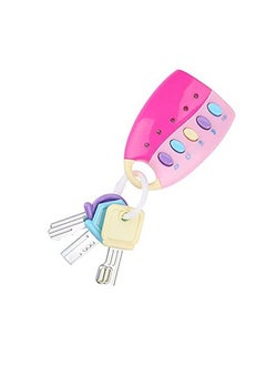Vbestlife Funky Toy Keys For Toddlers And Babies Baby Toy Smart Key Remote Car Control Musical Pretend Play For Kids Education Toys(Pink)  - Image 1