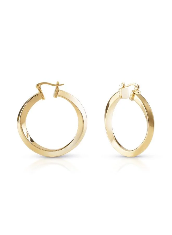 جس Plain Twisted Hoop Earrings