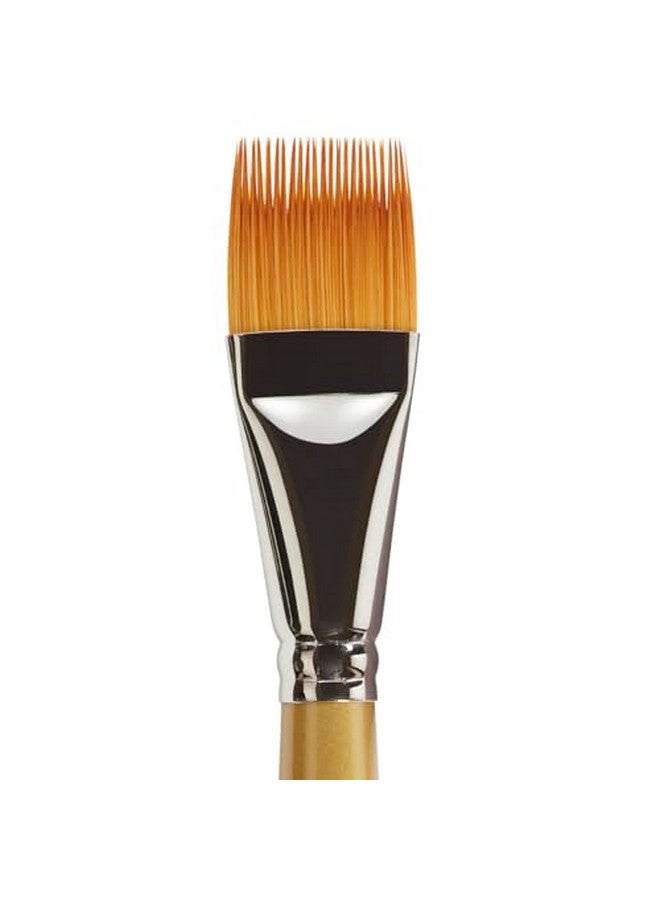 KINGART Premium Original Gold 91201/4 Rake Series Artist Brush Golden Taklon Synthetic Hair Short Handle For Acrylic Watercolor Oil And Gouache Painting Size 1/4  - Image 3
